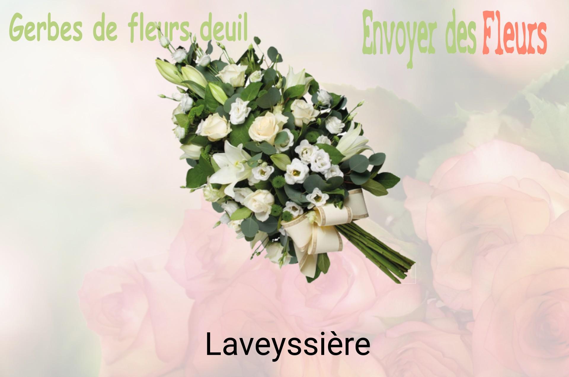 Gerbe de fleurs de deuil livrée à Laveyssière